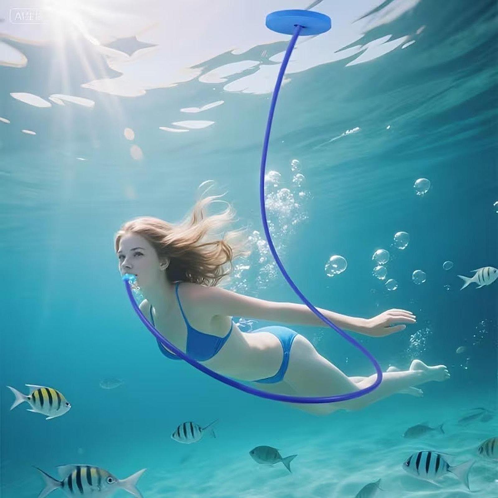 Aquatic Sports Swimming - Diving Snorkel Silicone Portable Full Dry