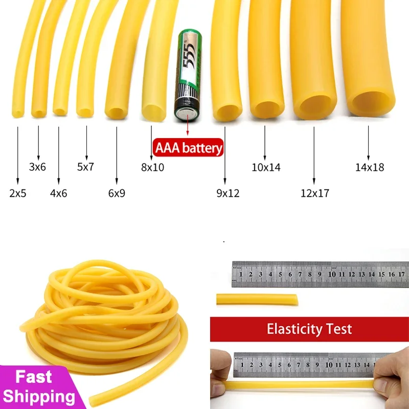 1~10m Nature Latex Rubber Hose - Speargun Rubber Band recension och pris